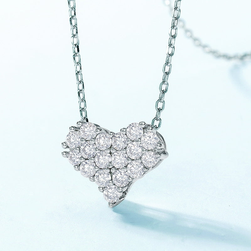Eternal Shining Love Diamond Moissanite Necklace