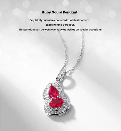 Luxury Ruby Gourd Necklace