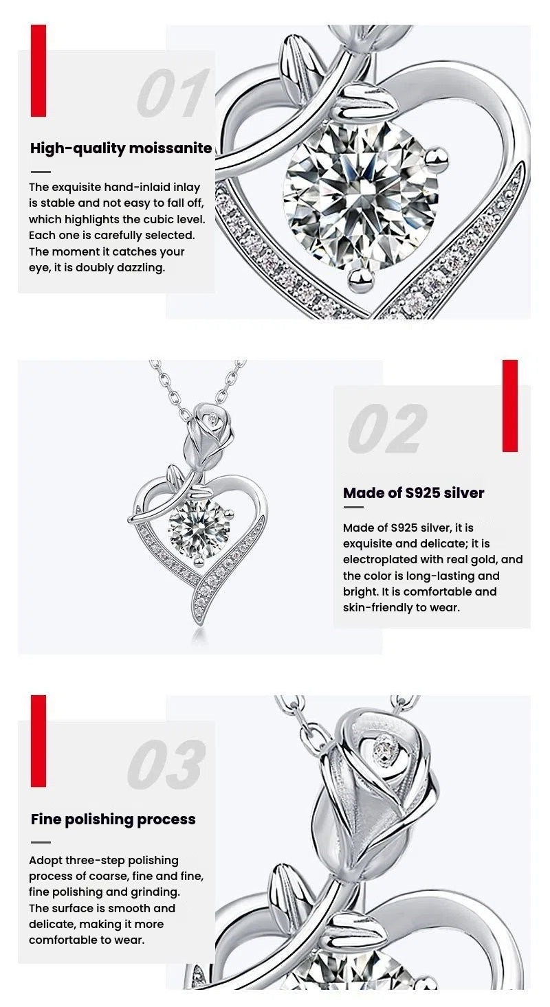Light Luxury Moissanite Pendant Necklace
