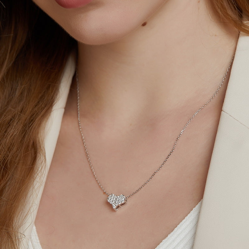 Eternal Shining Love Diamond Moissanite Necklace