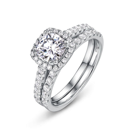 Noble Elegant Group Moissanite Ring