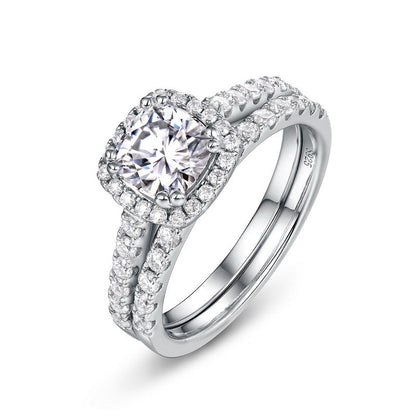 Noble Elegant Group Moissanite Ring