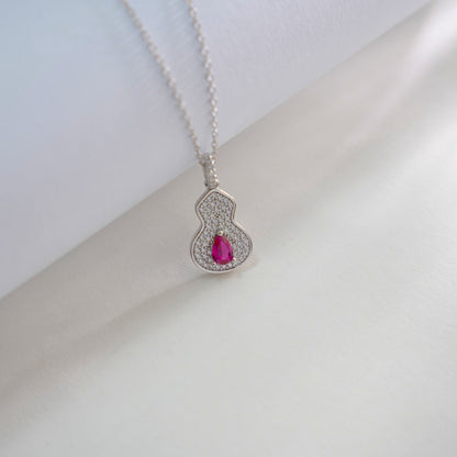 Luxury Ruby Gourd Necklace