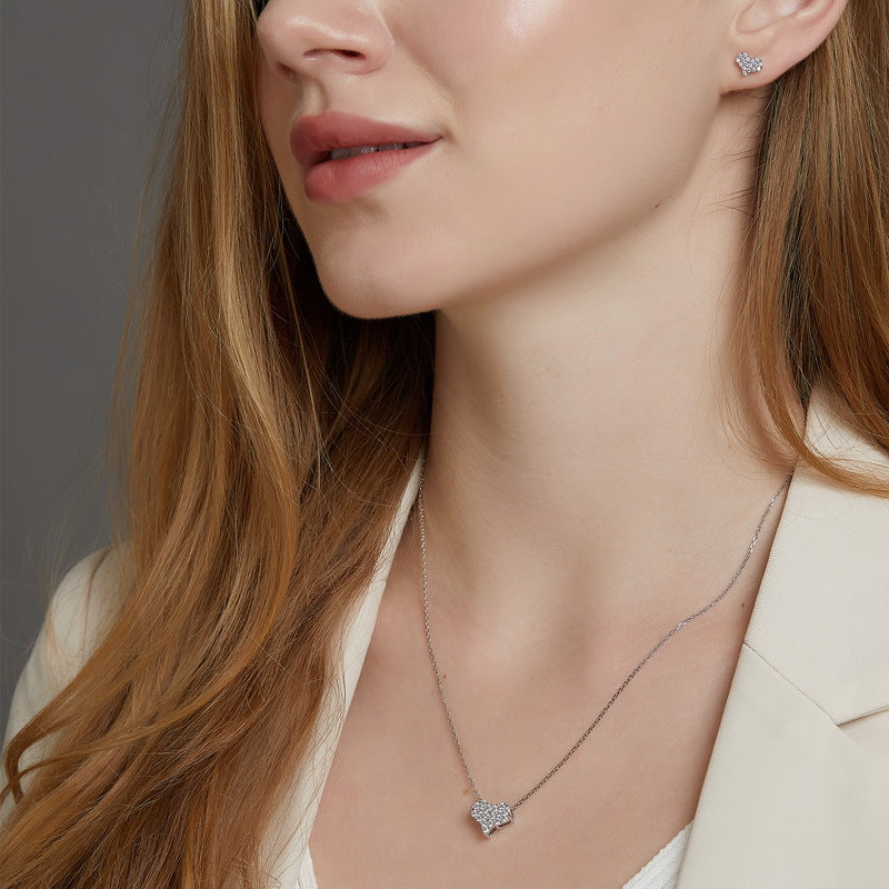 Eternal Shining Love Diamond Moissanite Necklace