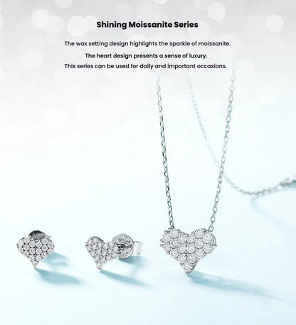 Eternal Shining Love Diamond Moissanite Necklace
