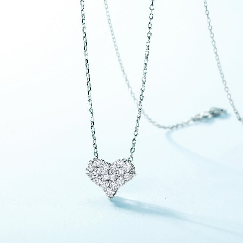 Eternal Shining Love Diamond Moissanite Necklace