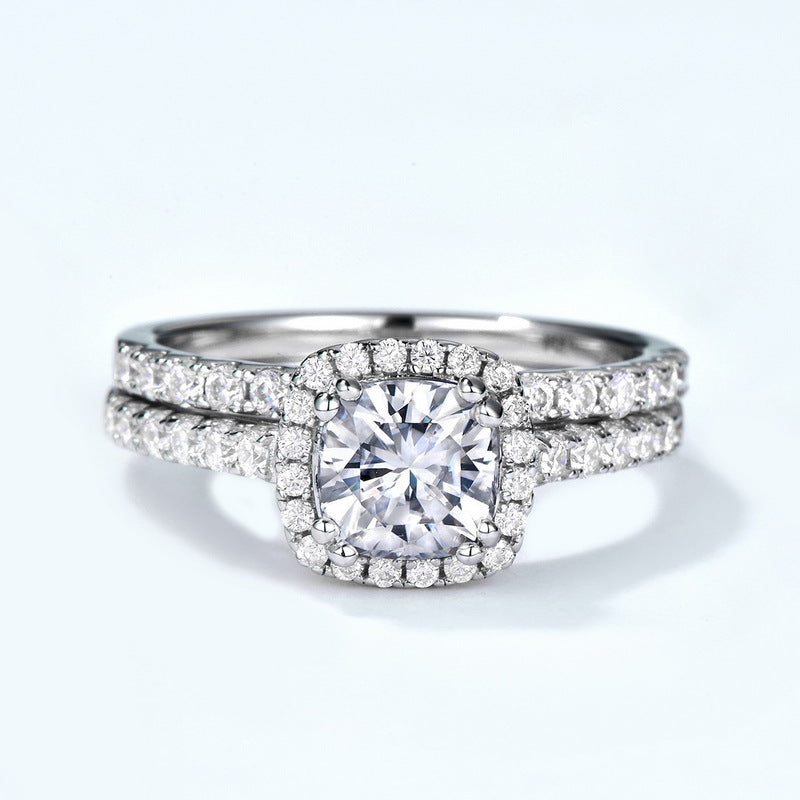Noble Elegant Group Moissanite Ring