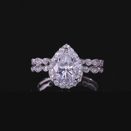 Light Luxury Water Drops Moissanite Ring